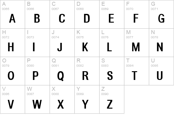 Headache Normal uppercase A-Z preview