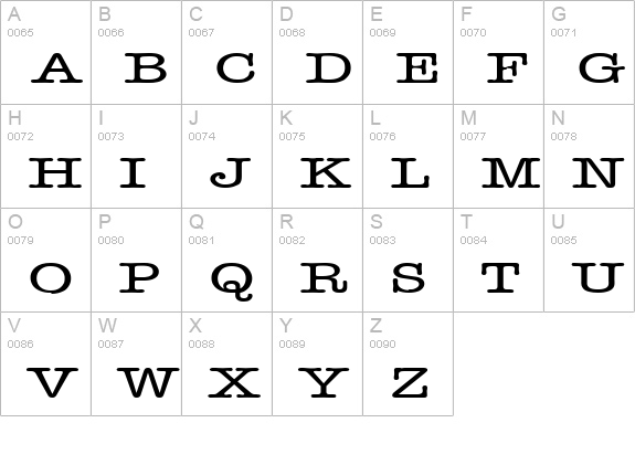Headline Extended Normal uppercase A-Z preview