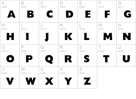 HeadlineNEWS uppercase A-Z preview