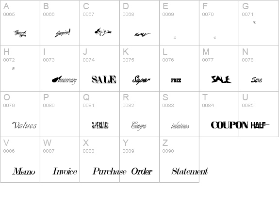 Headlines Regular uppercase A-Z preview