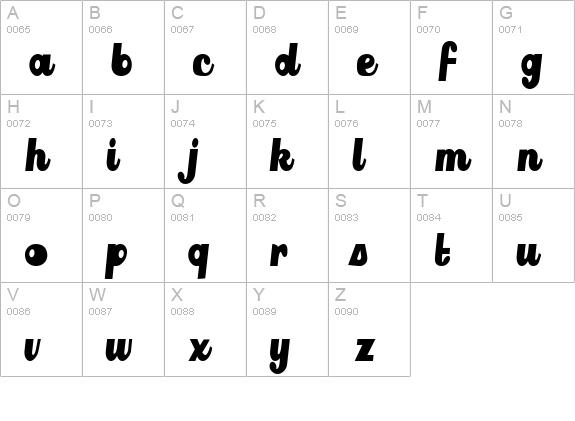 Heart uppercase A-Z preview