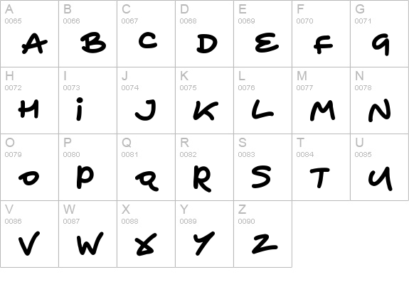 Heart To Heart
 uppercase A-Z preview