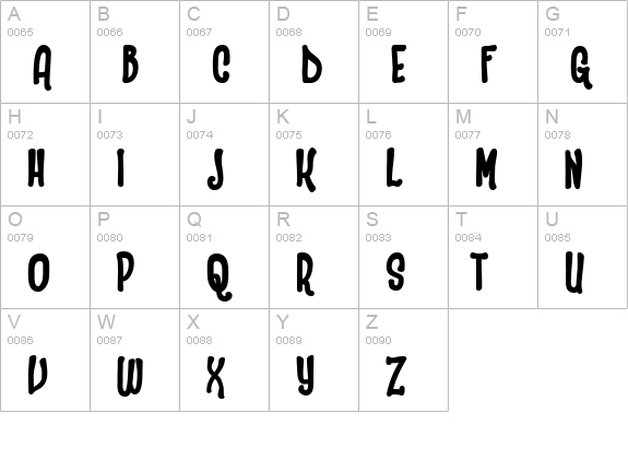 Heartbreaker uppercase A-Z preview