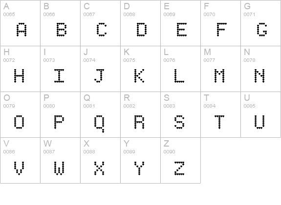 HeartMatrixed uppercase A-Z preview