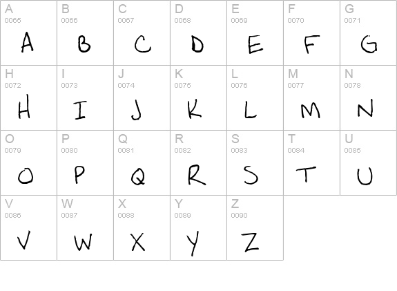 Heather BTN uppercase A-Z preview
