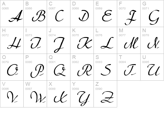 Heather Regular uppercase A-Z preview