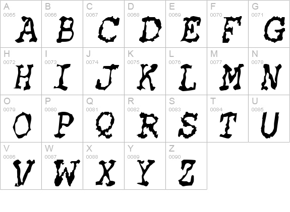 HEATWAVE uppercase A-Z preview