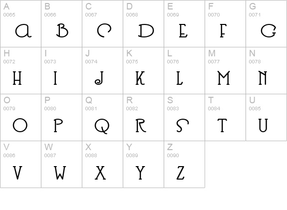 HeberlingCasualNF Bold uppercase A-Z preview