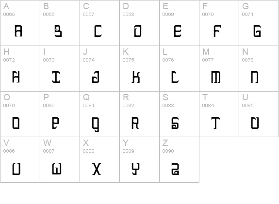Heckler-Bold uppercase A-Z preview