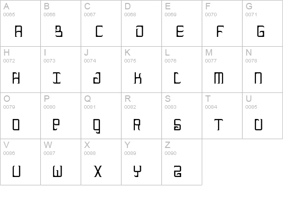 Heckler-Regular uppercase A-Z preview