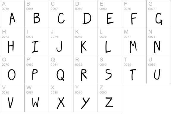 Hecubus uppercase A-Z preview