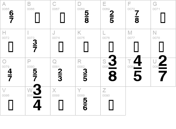 HeFractions Bold uppercase A-Z preview