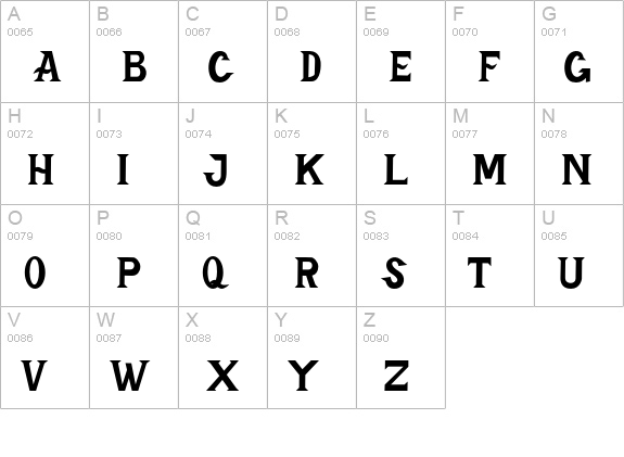 Heidar uppercase A-Z preview