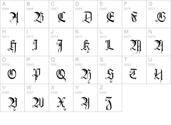 Heidorn Hill uppercase A-Z preview