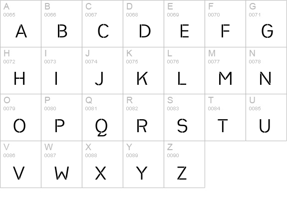 Heimat Stencil Regular uppercase A-Z preview