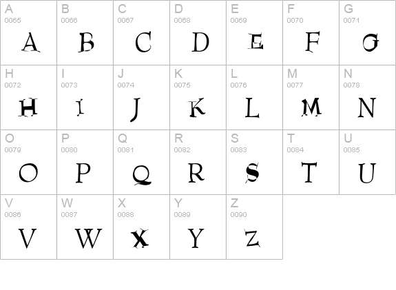 Heimlich uppercase A-Z preview