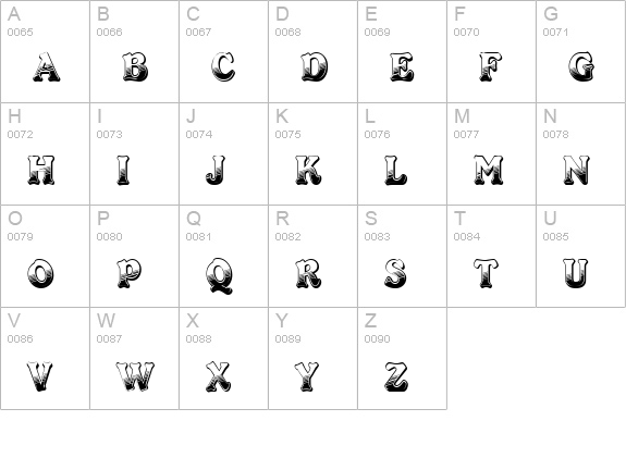 Heisse Schokolade Normal uppercase A-Z preview