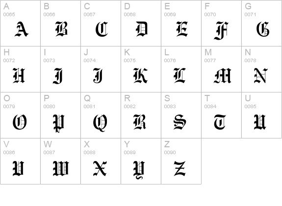 Helena uppercase A-Z preview