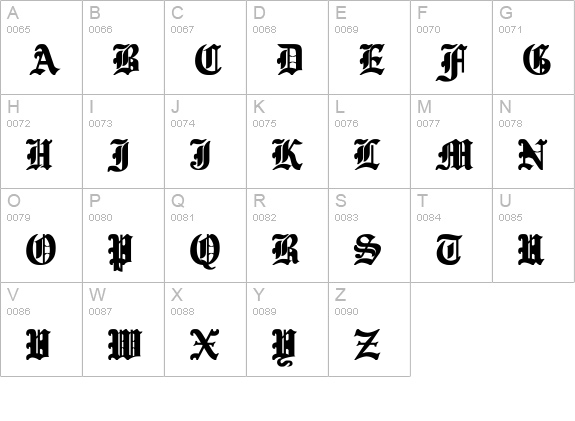 Helena Bold uppercase A-Z preview
