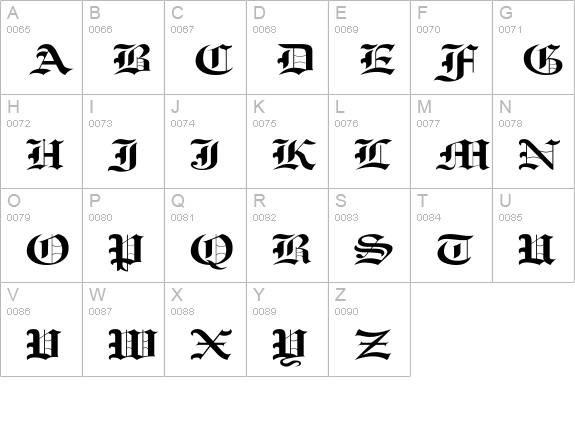 Helena Ex uppercase A-Z preview