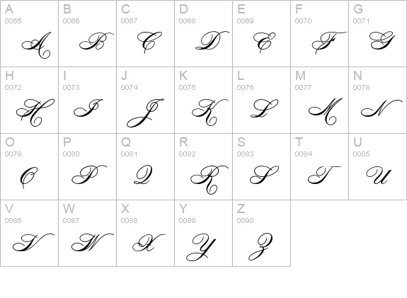 Helinda Rook Std uppercase A-Z preview