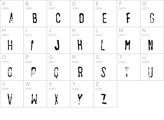 Helium-Ghostown uppercase A-Z preview