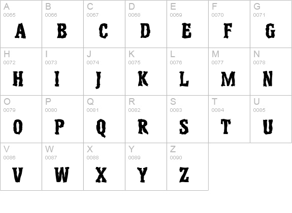 HeliumRandom-Xbold-Regular uppercase A-Z preview