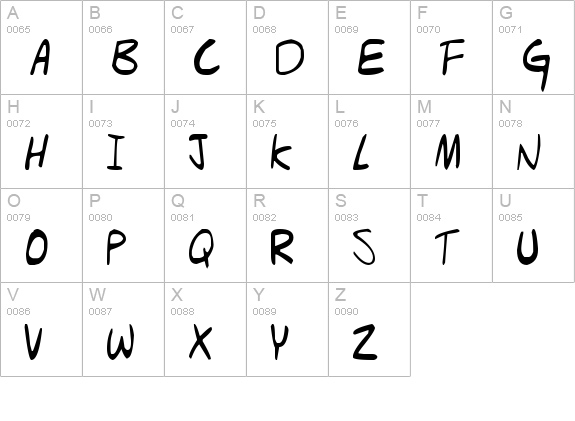 Hello Brady's Dad! uppercase A-Z preview