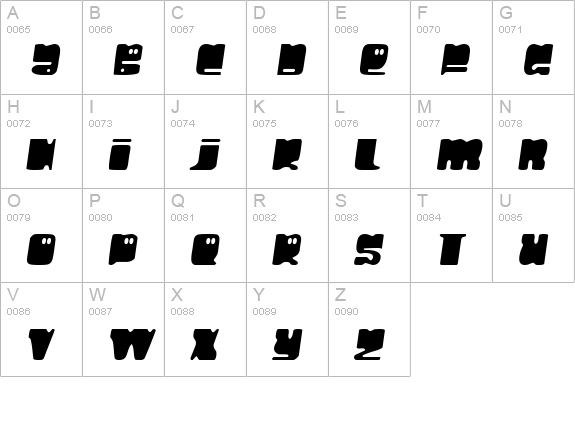 Hello Larry uppercase A-Z preview