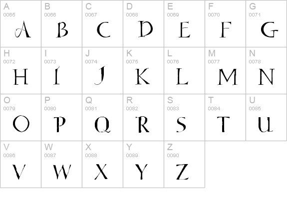 Hello Sark uppercase A-Z preview