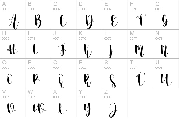 Hello School uppercase A-Z preview