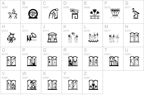 HelloCleoPetra uppercase A-Z preview