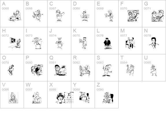 HelloDoc uppercase A-Z preview