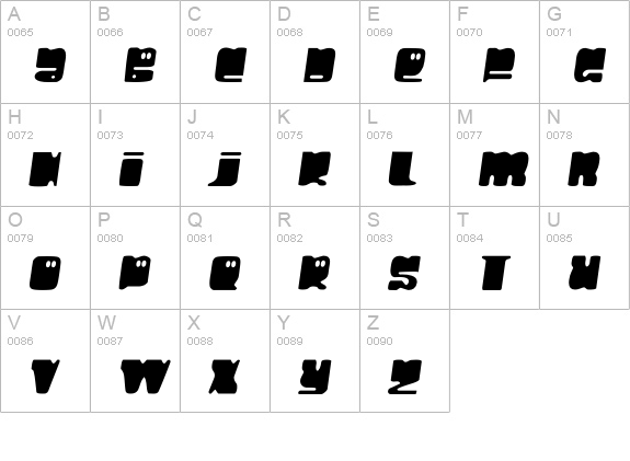 HelloLarry uppercase A-Z preview