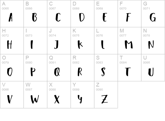 HelloListie uppercase A-Z preview