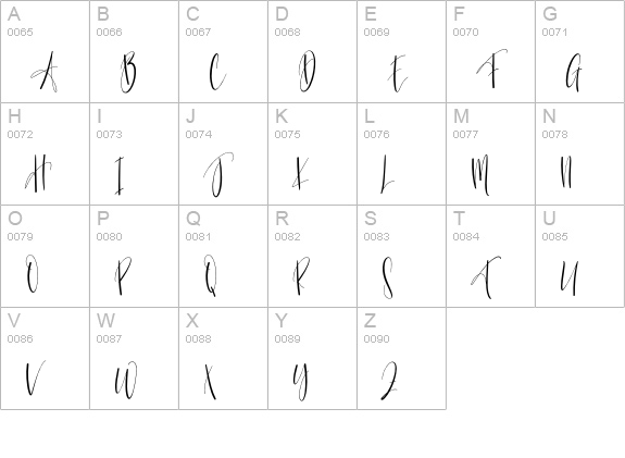 Hellonita uppercase A-Z preview