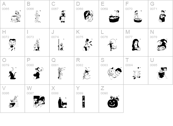 HelloVienna2005 uppercase A-Z preview