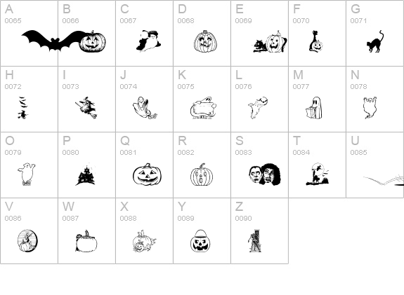 Helloween uppercase A-Z preview
