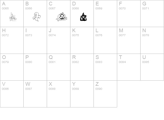 Helloween 2 uppercase A-Z preview