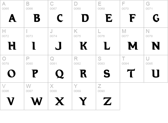 Hellraiser 3 uppercase A-Z preview