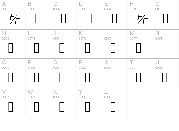 HelvFE Oblique uppercase A-Z preview