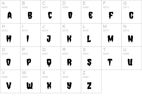 Hemogoblin uppercase A-Z preview