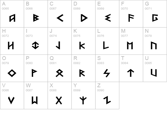 Heorot Expanded uppercase A-Z preview