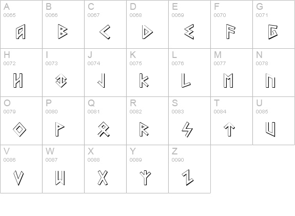 Heorot Shadow uppercase A-Z preview