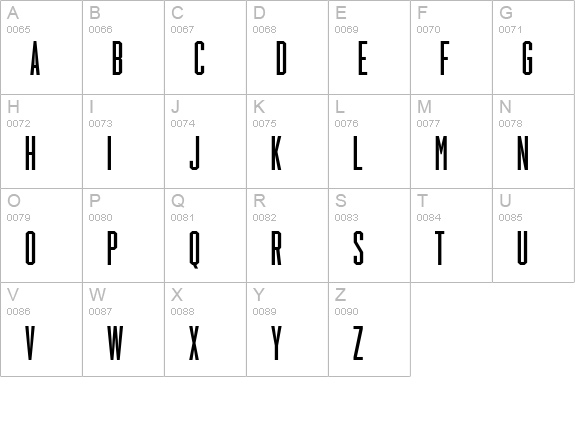 HeraldGothic-Bold uppercase A-Z preview