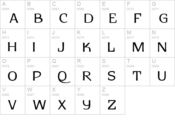 HerdeckeSans uppercase A-Z preview