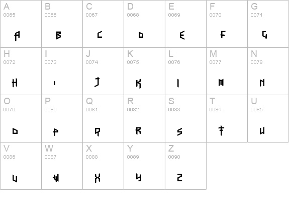 Here Be Dubstep Regular uppercase A-Z preview
