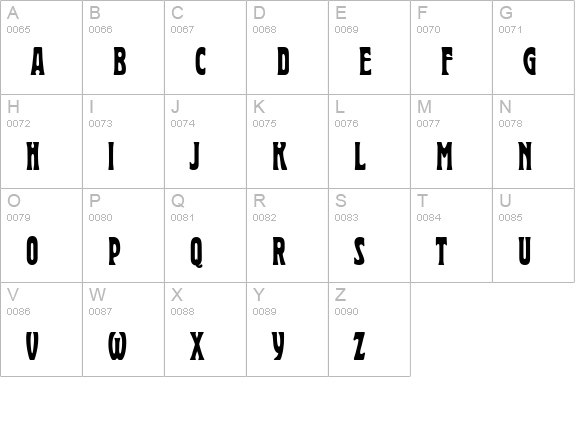 Herman-Regular uppercase A-Z preview