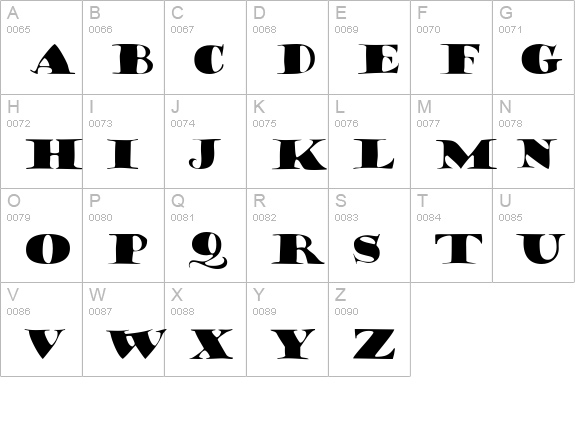 Hermann uppercase A-Z preview