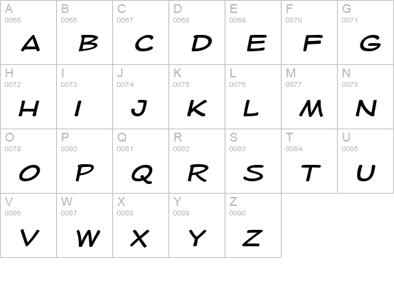 Heroid uppercase A-Z preview